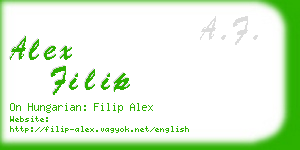 alex filip business card